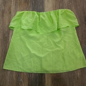 Lilly Pulitzer Ginny Strapless Silk Top Womens Size Large